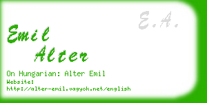 emil alter business card